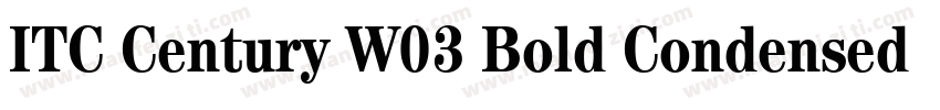 ITC Century W03 Bold Condensed字体转换